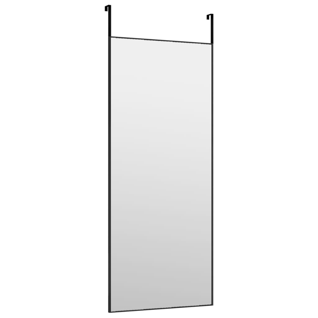 Bonnevie - Türspiegel Schwarz 40x100 cm Glas und Aluminium vidaXL69589