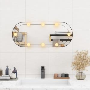 Bonnevie - Wandspiegel mit LED-Leuchten 30x70 cm Glas Oval vidaXL508089