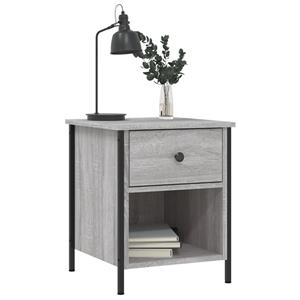 Bonnevie - Nachttisch,Beistelltisch Grau Sonoma-Eiche 40x42x50 cm Holzwerkstoff vidaXL