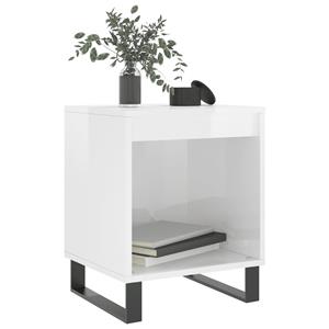 Bonnevie - Nachttisch,Beistelltisch Hochglanz-Weiß 40x35x50 cm Holzwerkstoff vidaXL
