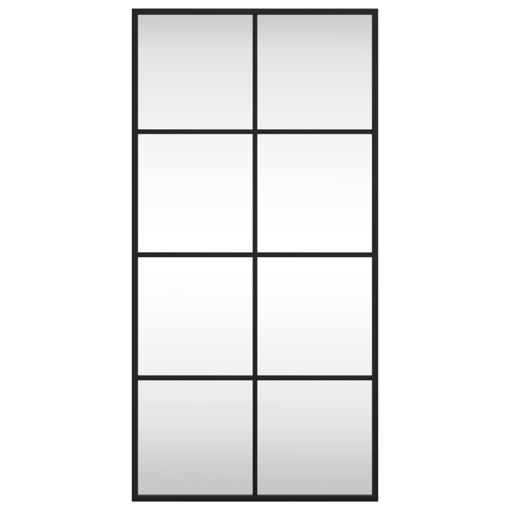 vidaXL Wandspiegel rechthoekig 40x80 cm ijzer zwart