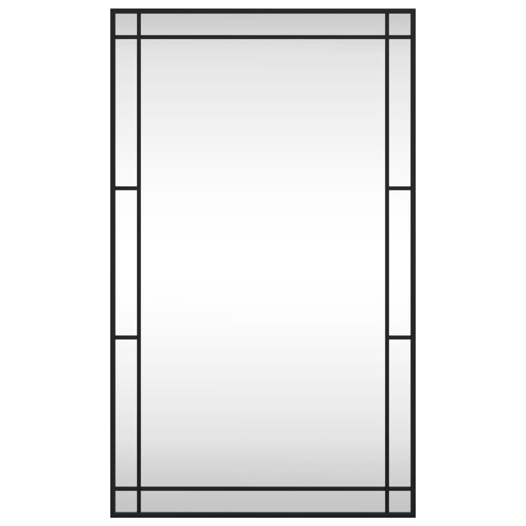 vidaXL Wandspiegel rechthoekig 60x100 cm ijzer zwart