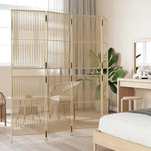 Bonnevie - Paravent 4-tlg. Beige Poly Rattan vidaXL53184