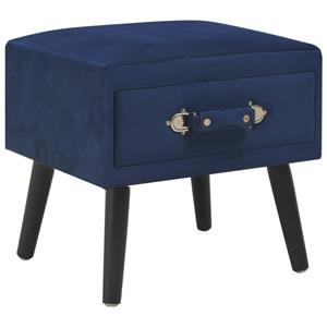 vidaXL Nachtkastjes 2 st 40x35x40 cm fluweel blauw