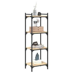 bonnevie Bücherregal 4 Böden Sonoma-Eiche 40x30x120 cm Holzwerkstoff vidaXL355389