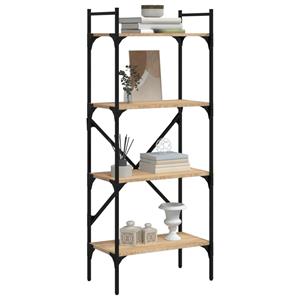 bonnevie Bücherregal,Standregal 4 Fächer Sonoma-Eiche 56x31,5x138,5cm Holzwerkstoff vidaXL