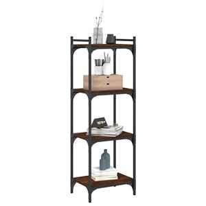 bonnevie Bücherregal 4 Böden Braun Eiche-Optik 40x30x120cm Holzwerkstoff Vidaxl Braun