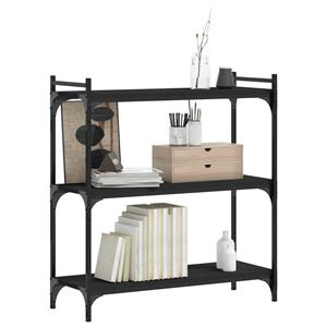 bonnevie Bücherregal 3 Böden Schwarz 80x30x86 cm Holzwerkstoff Vidaxl Schwarz