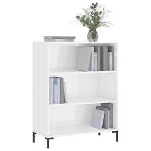 bonnevie Bücherregal,Standregal Hochglanz-Weiß 69,5x32,5x90 cm Holzwerkstoff vidaXL