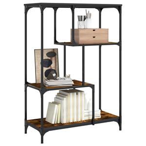 bonnevie Bücherregal,Standregal Räuchereiche 81x36x115 cm Holzwerkstoff und Stahl vidaXL