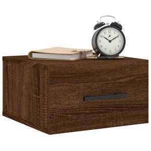 vidaXL Nachtkastjes 2 st wandgemonteerd 35x35x20 cm bruin eikenkleur