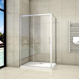 AICA Sanitaire Aica Douchedeuren 120x90x190cm 5mm Helder Veiligheidsglas + Antikalk Si12-90