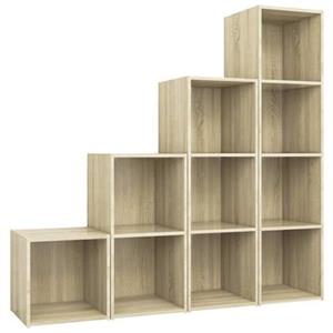 vidaXL TV-Schrank 4-tlg. TV-Schrank-Set Sonoma-Eiche Holzwerkstoff (1-St)