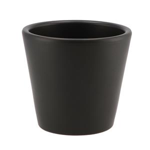 DK Design  bloempot/plantenpot - Vinci - zwart mat - voor kamerplant - D13 x H15 cm -
