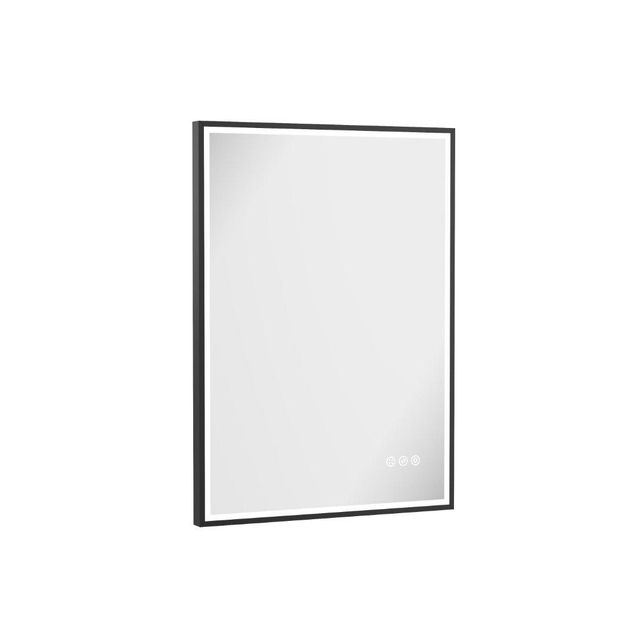 Crosswater MPRO spiegel met verlichting - 70x50cm - LED - verticaal/horizontaal - mat zwart MP5070MB