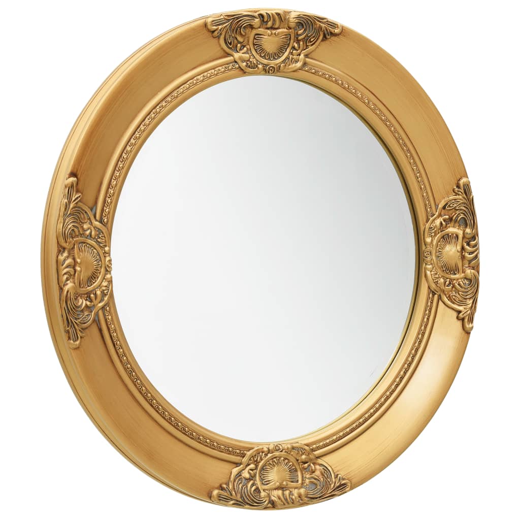 bonnevie Wandspiegel，Badspiegel im Barock-Stil 50 cm Golden vidaXL65491