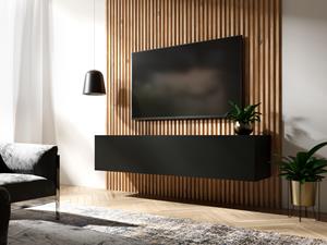 Mobistoxx Tv-meubel KINGSTON 1 klapdeur 140 cm zwart