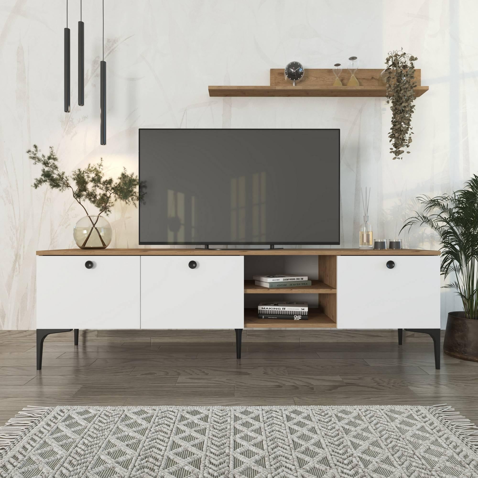 Kalune Design TV-meubel Motto met wandplank | 