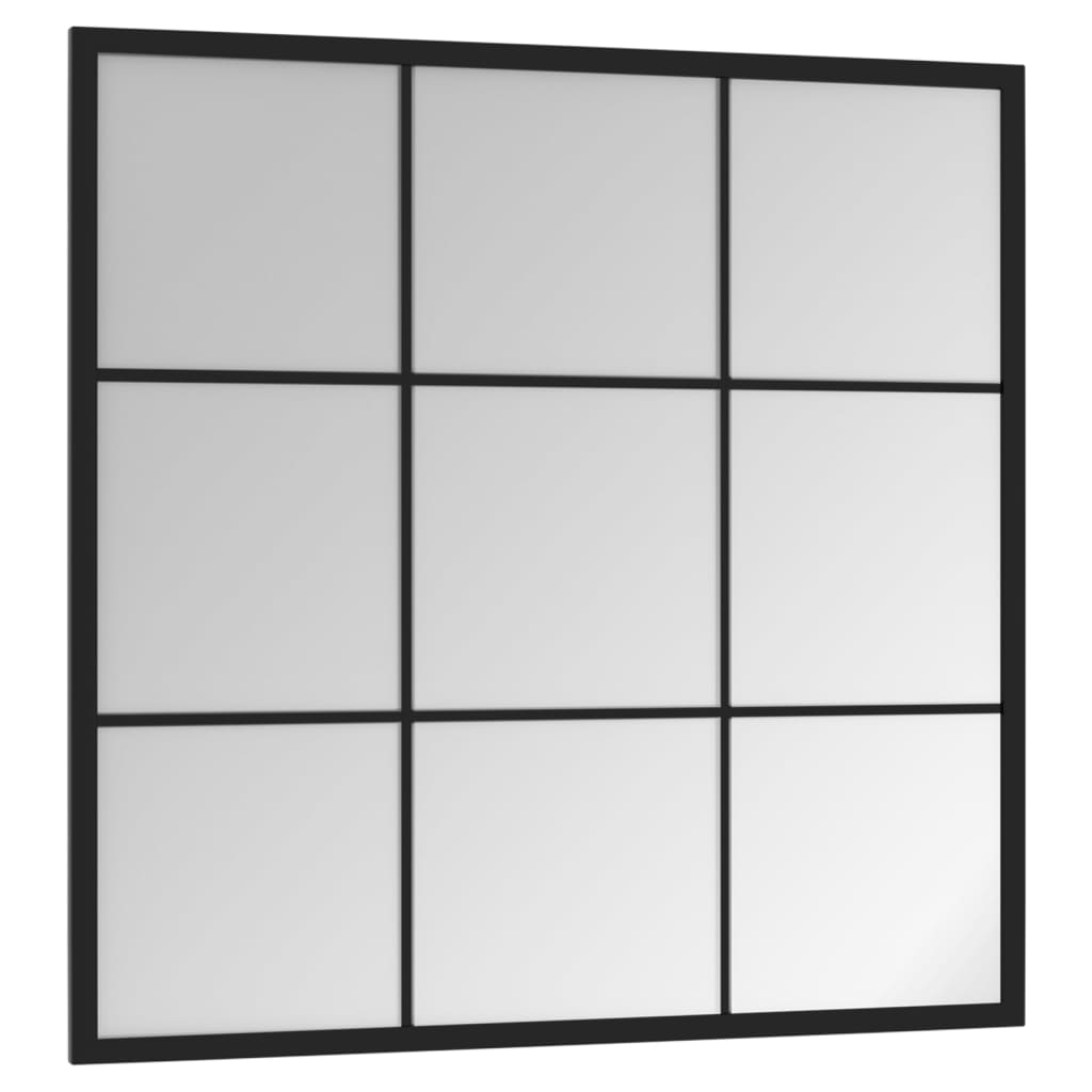 vidaXL Wandspiegel 60x60 cm metaal zwart