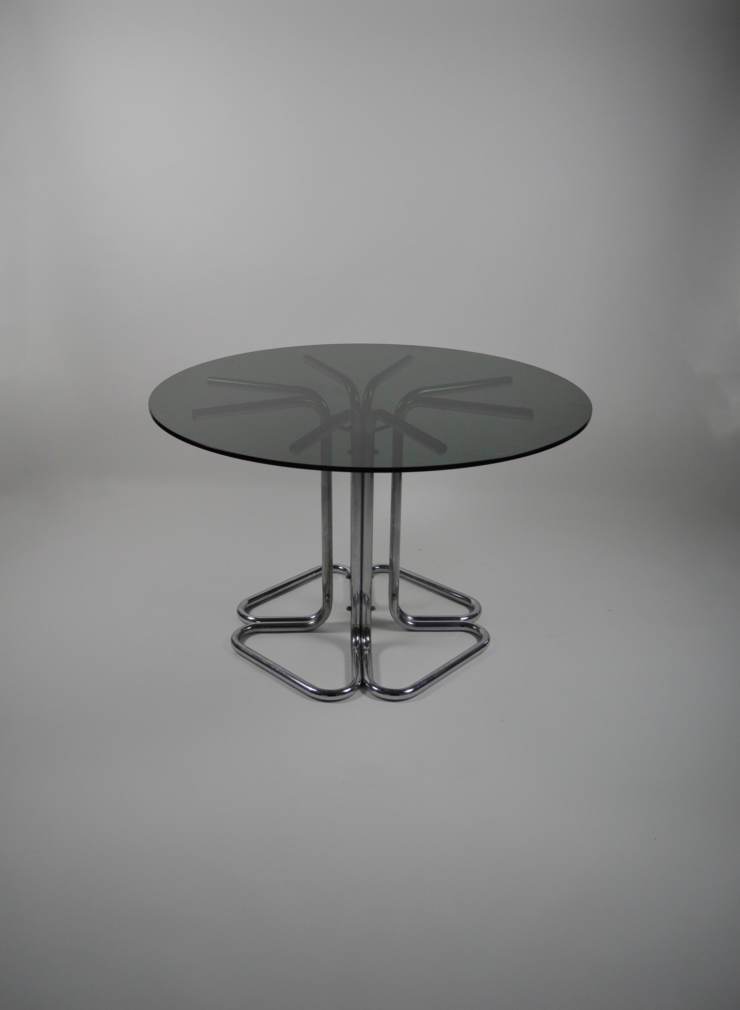 Gastone Rinaldi Smoked Glas tafel Chrome/Glass - Tweedehands