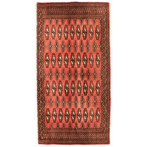 morgenland Wollteppich "Turkaman Teppich handgeknüpft rost", rechteckig