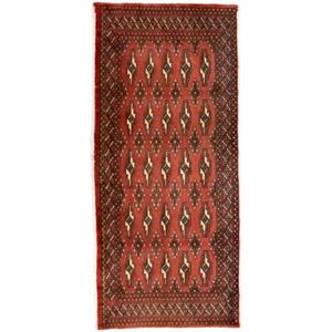 Morgenland Wollen kleed Turkaman vloerkleed met de hand geknoopt bruin