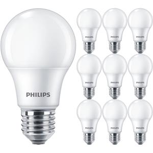 PHILIPS  LED Lamp E27 10 Pack - Corepro LEDbulb E27 Peer Mat 8W 806lm - 840 Natuurlijk Wit 4000K | Vervangt 60W