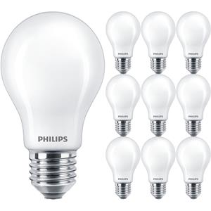 PHILIPS  LED Lamp E27 10 Pack - MASTER Value LEDbulb E27 Peer Mat 3.4W 470lm - 827 Zeer Warm Wit 2700K - Beste Kleurweergave - Dimbaar | Vervangt 40W