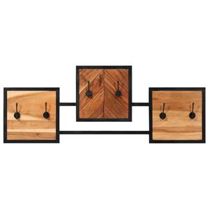 Bonnevie - Wandgarderobe 90x1x35 cm Massivholz Akazie und Eisen vidaXL44182