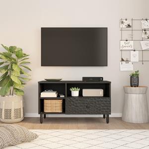 vidaXL Tv-meubel 80x33x46 cm massief mangohout zwart