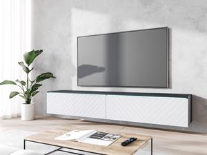 Mobistoxx Tv-meubel DONATELO 2 klapdeuren 180 cm matera/wit met led