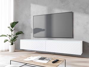 Mobistoxx Tv-meubel DONATELO 2 klapdeuren 180 cm wit met led