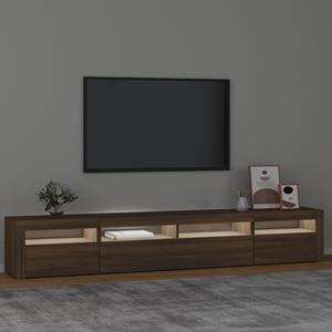 vidaXL Tv-meubel met LED-verlichting 240x35x40 cm bruin eikenkleur