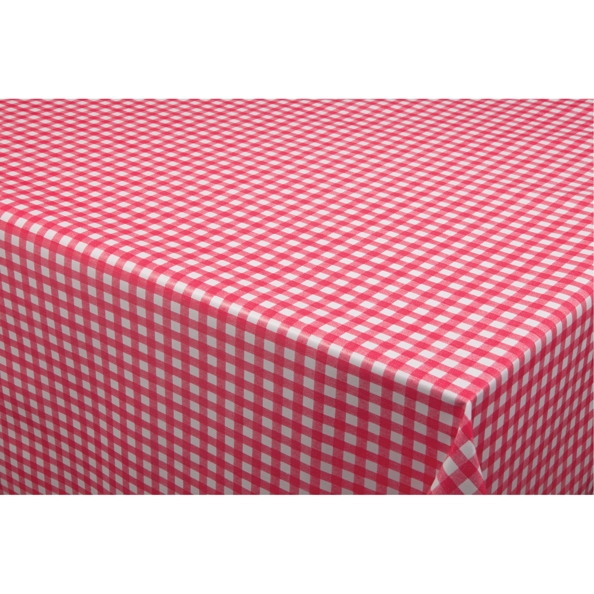 Bellatio Design Tafelzeil/tafelkleed boeren ruit rood/wit x 300 cm -