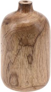 Merkloos Vaas Hout Met Smalle Hals 7x7x13cm