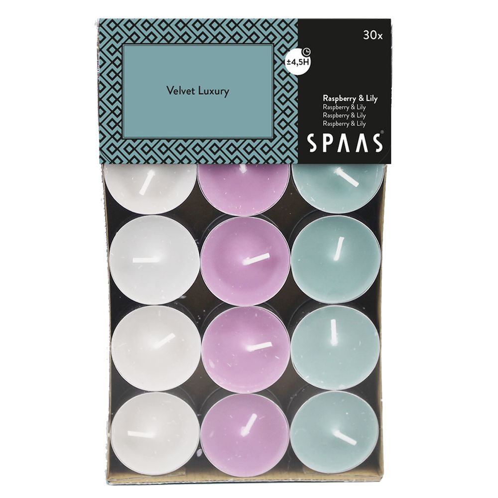 Spaas Scented tealights pack x 30 Velvet luxery - 