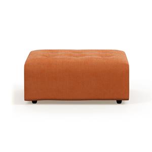 HKliving-collectie vint bank: element hocker corduroy rib dusty orange