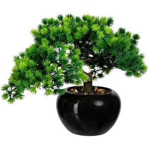 Creativ green Kunstbonsai Bonsai lariks in een keramische pot (1 stuk)
