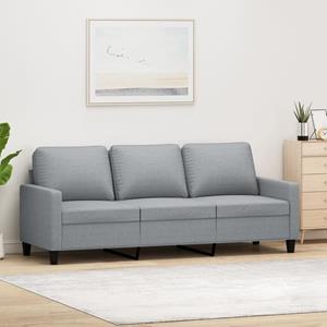 vidaXL Sofa 3-Sitzer-Sofa Hellgrau 180 cm Stoff