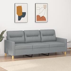 vidaXL Sofa 3-Sitzer-Sofa Hellgrau 180 cm Stoff