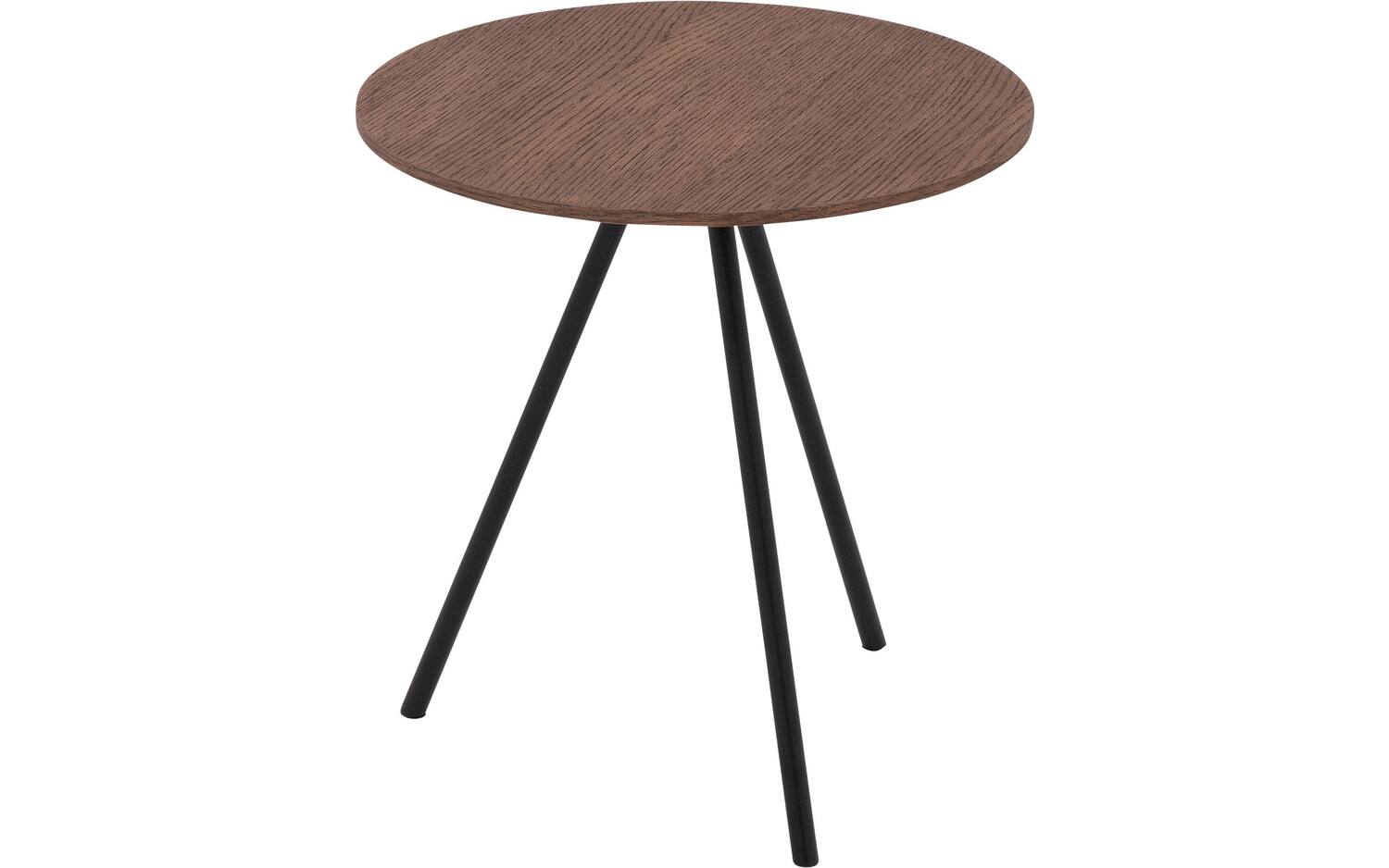 Goossens Salontafel Bo rond, hout eiken donker bruin, modern design, 40 x 42 x 40 cm