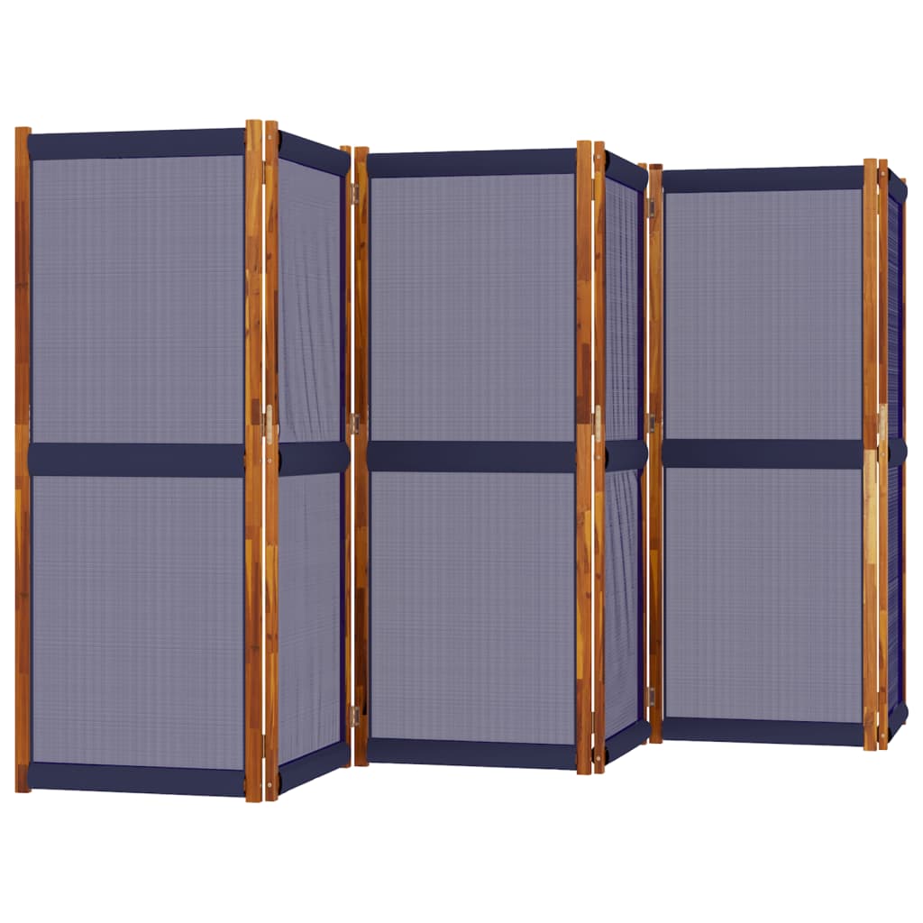 vidaXL Kamerscherm met 6 panelen 420x180 cm donkerblauw