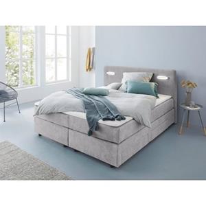 INOSIGN Boxspring Luan Laden, ledverlichting en topmatras, in breedte 120 cm en 180 cm