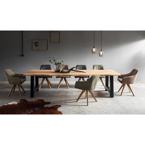 Home affaire Eettafel TRISTAN massief balkeik geolied in boomstam-look