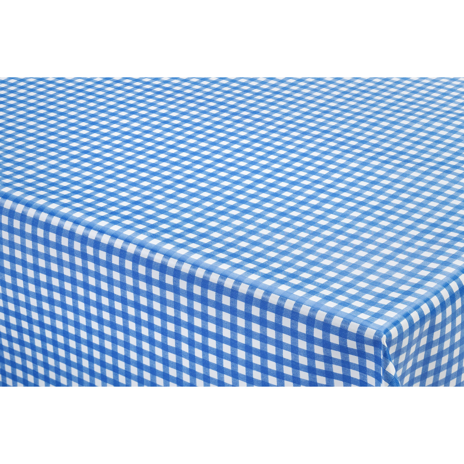Bellatio Design Tafelzeil/tafelkleed boeren ruit blauw/wit x 220 cm -