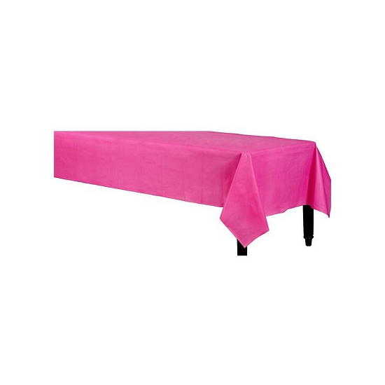 Givi 2x stuks tafelkleed fuchsia roze x 240 cm van plastic -