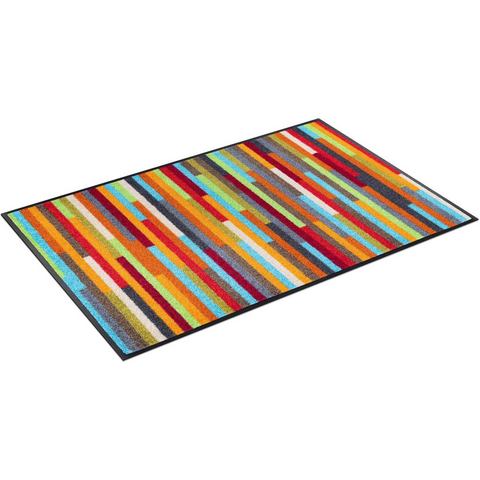 Teppich Mikado Stripes, wash+dry by Kleen-Tex, rechteckig, Höhe: 7 mm, modernes Streifen Design, rutschhemmend, waschbar