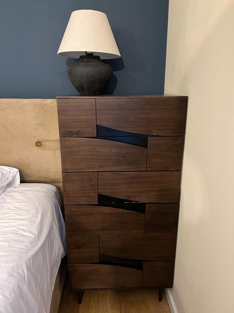 Whoppah Modern chest of drawers in walnut Wood - Tweedehands