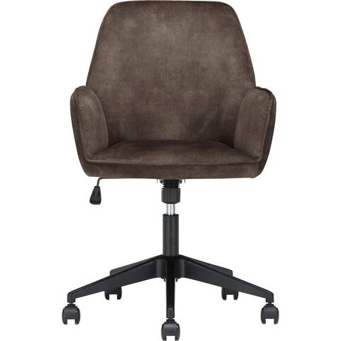 MCA furniture Bureaustoel O-Ottawa Fluweel, bureaustoel met traploos instelbare comfortabele zithoogte