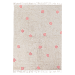 BELIANI Vloerkleed katoen beige/roze 140 x 200 cm DARDERE